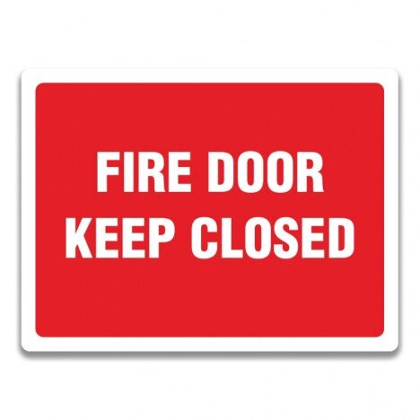 FIRE DOOR KEEP CLOSED SIGN